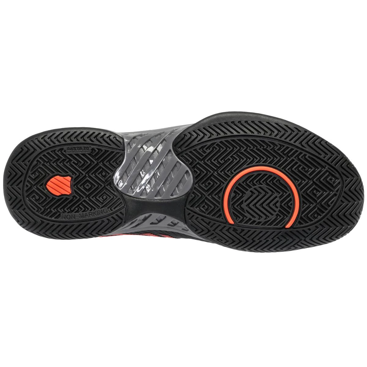K-Swiss Hypercourt Express 2 Men's Tennis Shoe (Black/Grey/Orange) 3 K-Swiss Hypercourt Express 2 Men's Tennis Shoe (Black/Grey/Orange) - Image 3