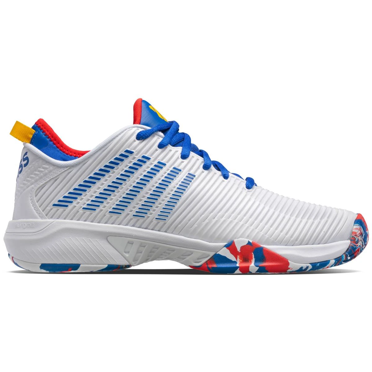 K-Swiss Hypercourt Supreme Men's Tennis Shoe (White/Classic Blue/Berry Red) 1 K-Swiss Hypercourt Supreme Men's Tennis Shoe (White/Classic Blue/Berry Red)