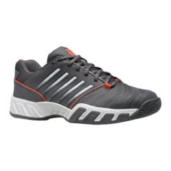 K-Swiss BigShot Light 4 Men's Tennis Shoe (Asphalt/White/Orange) 11 K-Swiss BigShot Light 4 Men's Tennis Shoe (Asphalt/White/Orange) -RacquetGuys Sales 06989 010.01