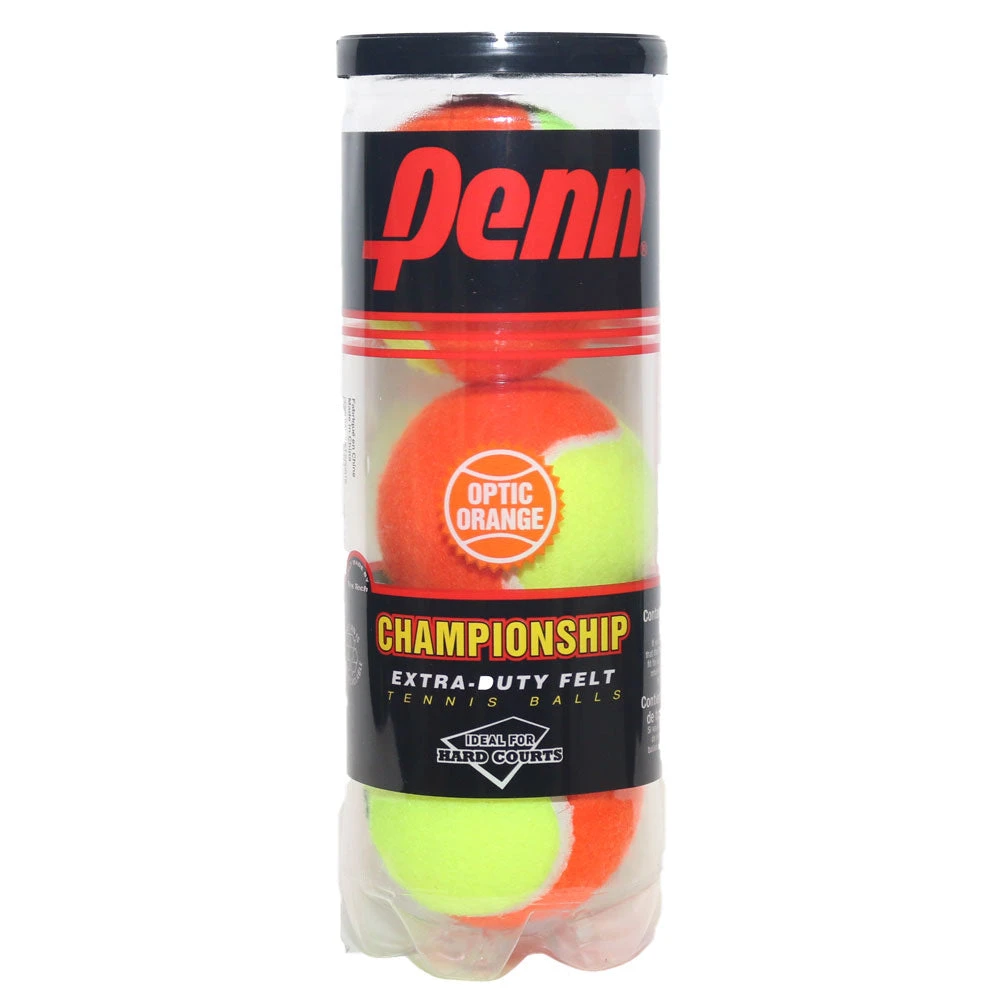 Penn Championship Extra Duty Two Tone Tennis Balls (Orange/Yellow) 1 Penn Championship Extra Duty Two Tone Tennis Balls (Orange/Yellow)