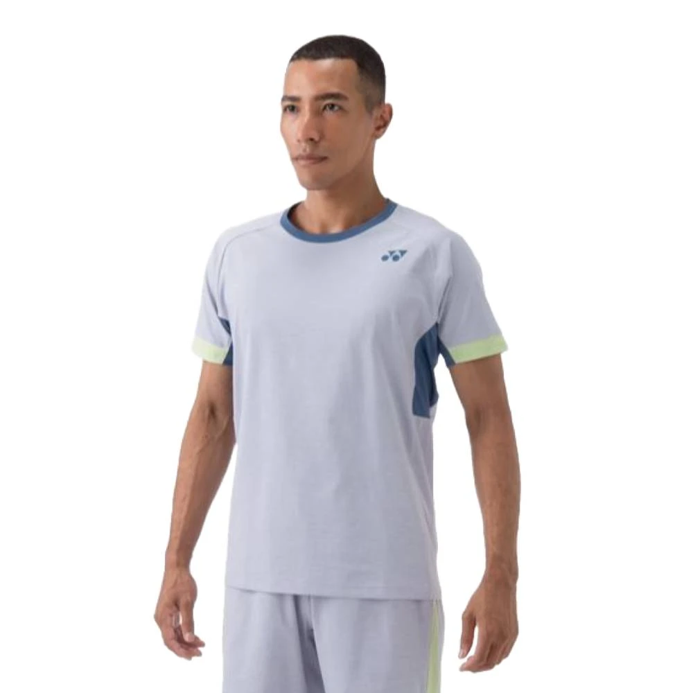Yonex Men's Crew Neck Shirt (Mist Blue) 1 Yonex Men's Crew Neck Shirt (Mist Blue)
