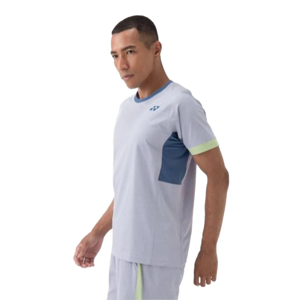 Yonex Men's Crew Neck Shirt (Mist Blue) 3 Yonex Men's Crew Neck Shirt (Mist Blue) - Image 3