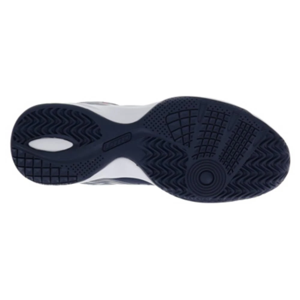 Lotto Space 600 II Men's Tennis Shoe (All White/Navy Blue) 2 Lotto Space 600 II Men's Tennis Shoe (All White/Navy Blue) - Image 2