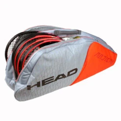 Head Radical Combi 6 Pack Racquet Bag (Grey/Orange) -RacquetGuys Sales 283521 2