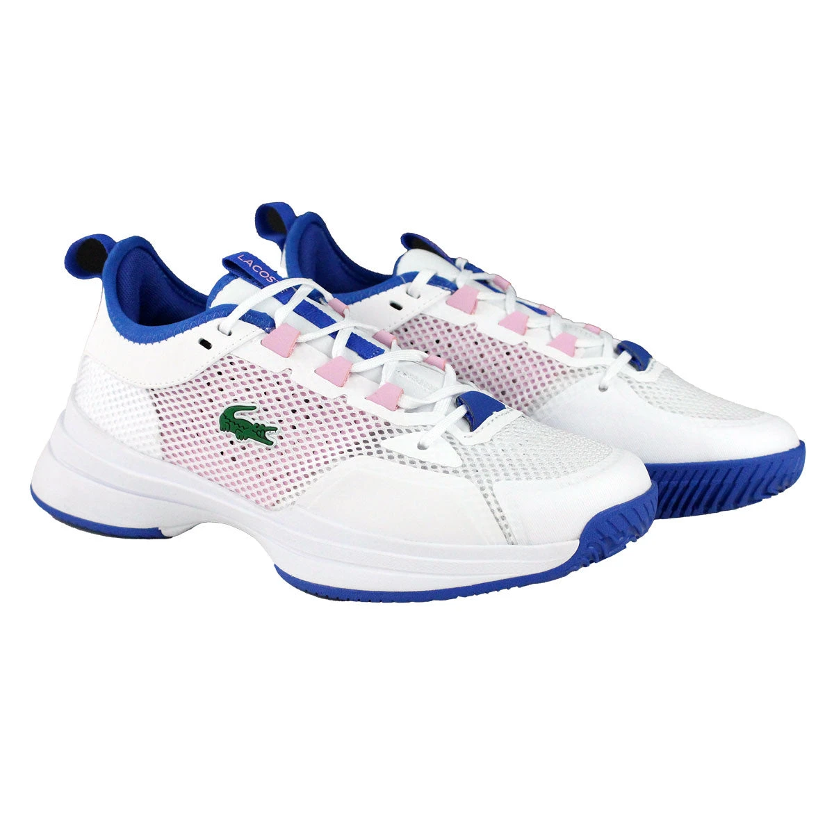 Lacoste AG-LT21 Textile Women's Tennis Shoes (White/Pink) 3 Lacoste AG-LT21 Textile Women's Tennis Shoes (White/Pink) - Image 3