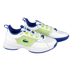 Lacoste AG-LT21 Textile Men's Tennis Shoes (White/Blue) -RacquetGuys Sales 44SMA0061 80 5