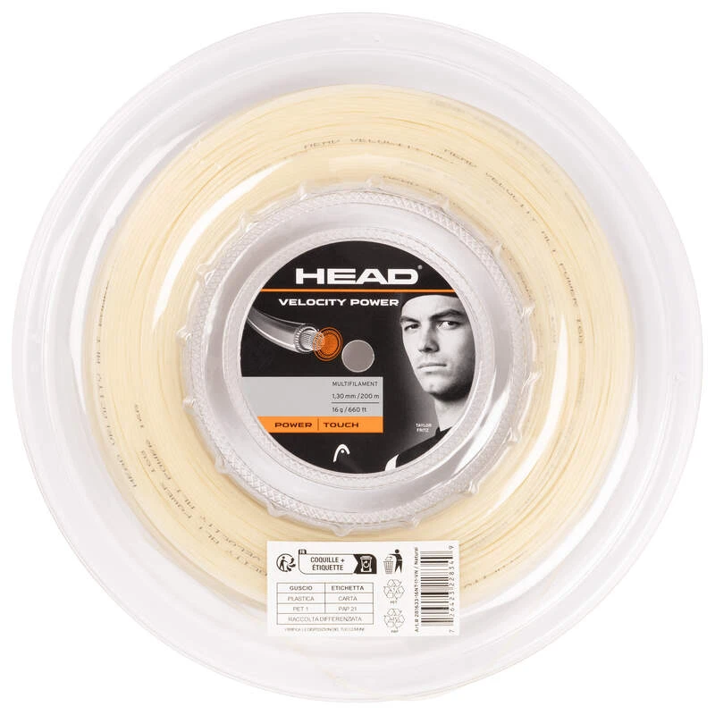 Head Velocity Power 16/1.30 Tennis String Reel (Natural) 1 Head Velocity Power 16/1.30 Tennis String Reel (Natural)
