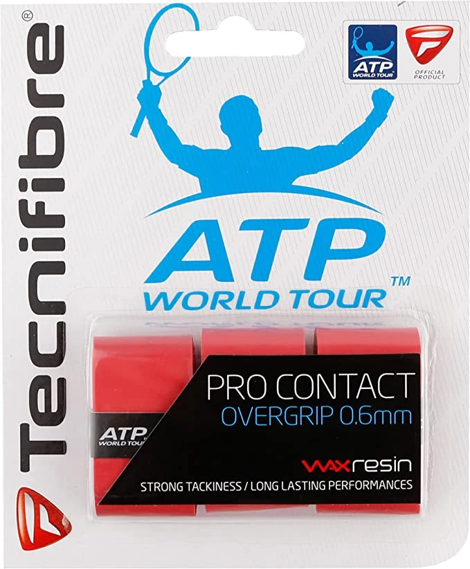 Tecnifibre ATP Pro Contact Overgrip (Red) 1 Tecnifibre ATP Pro Contact Overgrip (Red)