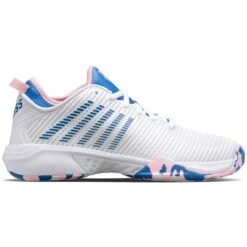 K-Swiss Hypercourt Supreme Women's Tennis Shoe (White/Star Sapphire/Orchid Pink)