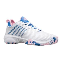 K-Swiss Hypercourt Supreme Women's Tennis Shoe (White/Star Sapphire/Orchid Pink) -RacquetGuys Sales 96615 969.01