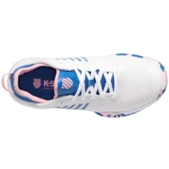 K-Swiss Hypercourt Supreme Women's Tennis Shoe (White/Star Sapphire/Orchid Pink) -RacquetGuys Sales 96615 969.06