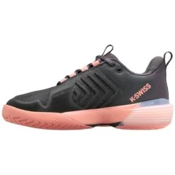 K-Swiss Ultrashot 3 Women's Tennis Shoe (Asphalt/Peach/White) -RacquetGuys Sales 96988 007.04
