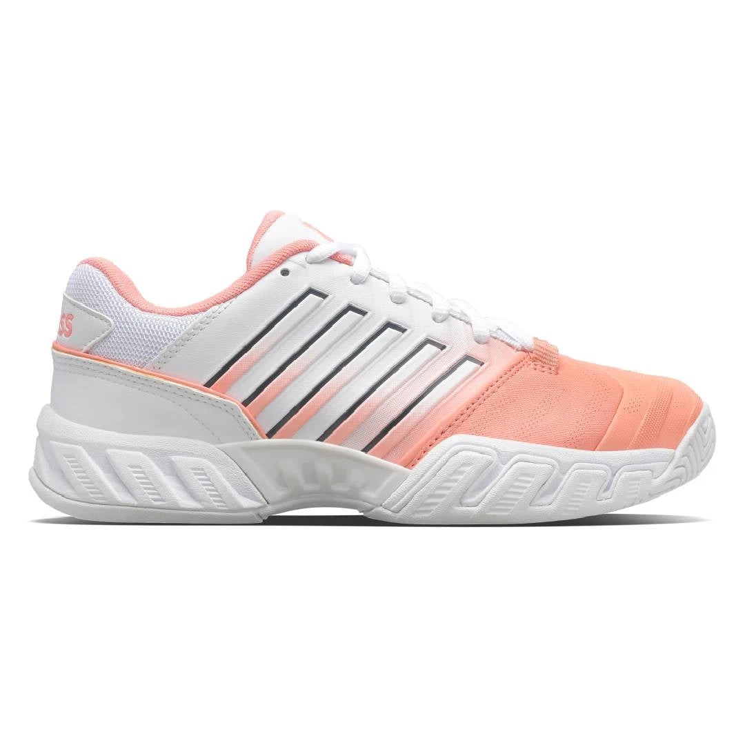 K-Swiss Bigshot Light 4 Women's Tennis Shoe (White/Peach) 1 K-Swiss Bigshot Light 4 Women's Tennis Shoe (White/Peach)