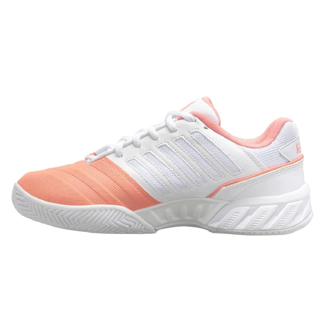 K-Swiss Bigshot Light 4 Women's Tennis Shoe (White/Peach) 2 K-Swiss Bigshot Light 4 Women's Tennis Shoe (White/Peach) - Image 2