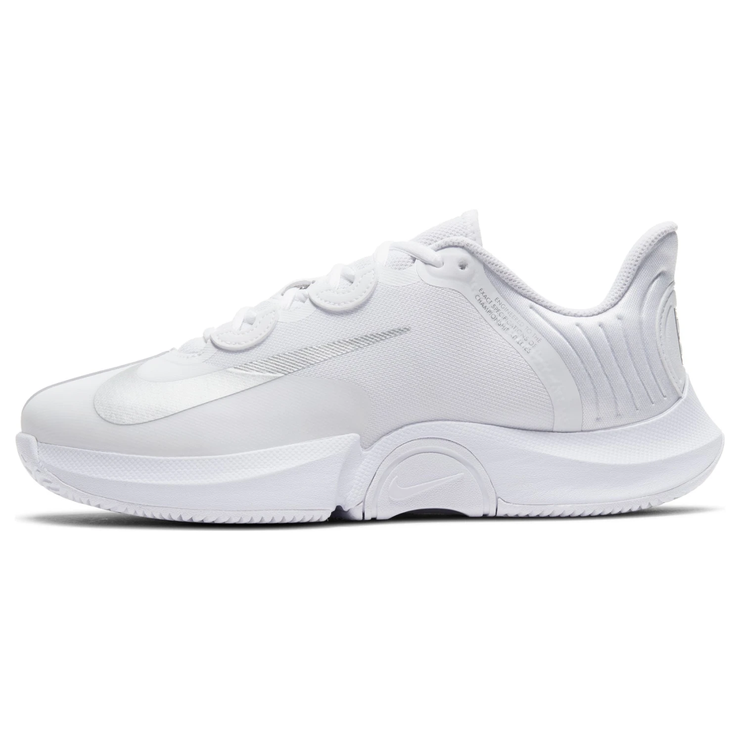 Nike Air Zoom GP Turbo Women's Tennis Shoe (White/Silver) 10 Nike Air Zoom GP Turbo Women's Tennis Shoe (White/Silver) - Image 10