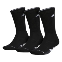 Adidas Men's Cushioned Crew Socks (Black)