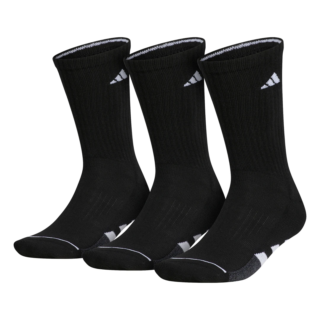 Adidas Men's Cushioned Crew Socks (Black) 1 Adidas Men's Cushioned Crew Socks (Black)