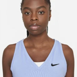 Nike Women's Dri-FIT Victory Tank (Aluminum/Black) -RacquetGuys Sales CV4784 468 PHSYM001 3144