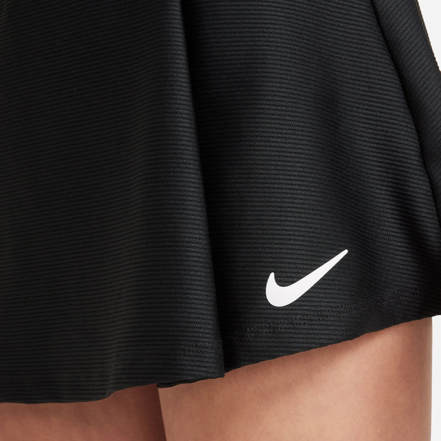 Nike Girls' Dri-FIT Victory Flouncy Skirt (Black/White) 4 Nike Girls' Dri-FIT Victory Flouncy Skirt (Black/White) - Image 4