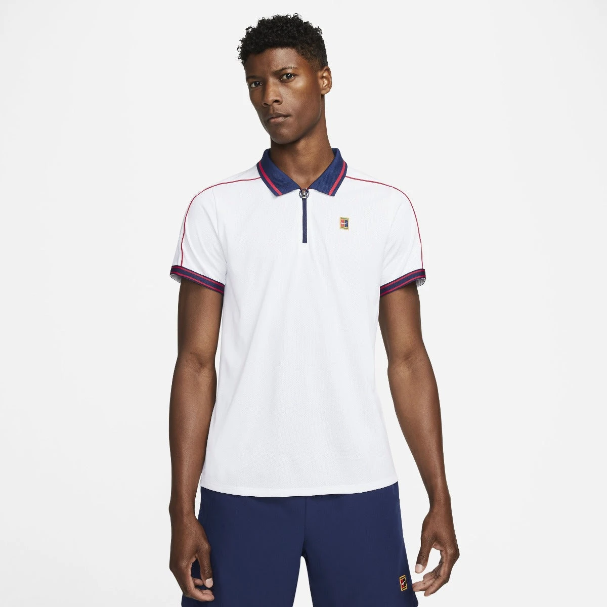 Nike Men's Dri-FIT Advantage NYC Slam Polo (White/Binary Blue/University Red) 1 Nike Men's Dri-FIT Advantage NYC Slam Polo (White/Binary Blue/University Red)