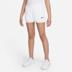 Nike Girls' Dri-FIT Victory Shorts (White/Black) -RacquetGuys Sales DB5612 100 PHSFM001 3144