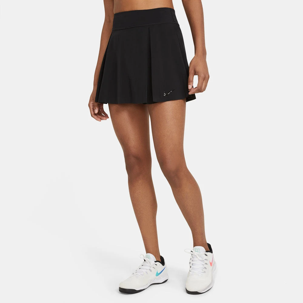 Nike Women's Dri-FIT Club Tennis Skirt (Black/White) 3 Nike Women's Dri-FIT Club Tennis Skirt (Black/White) - Image 3