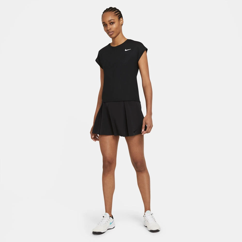 Nike Women's Dri-FIT Club Tennis Skirt (Black/White) 4 Nike Women's Dri-FIT Club Tennis Skirt (Black/White) - Image 4