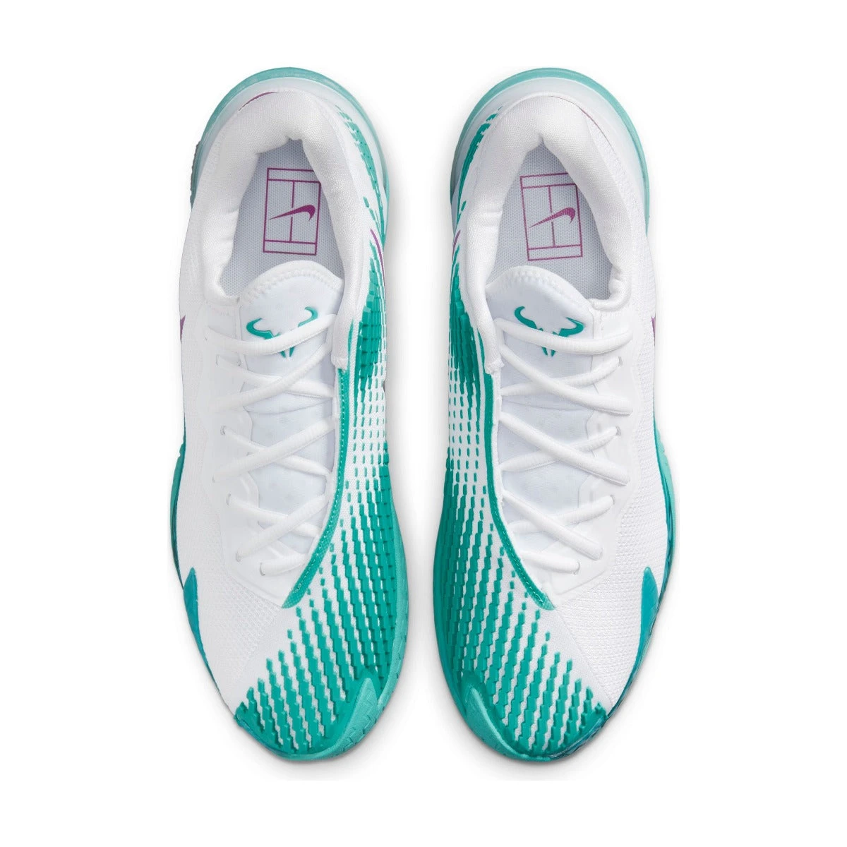 Nike Zoom Vapor Cage 4 Rafa Men's Tennis Shoe (White/Red/Teal) 4 Nike Zoom Vapor Cage 4 Rafa Men's Tennis Shoe (White/Red/Teal) - Image 4
