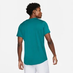 Nike Men's Dri-FIT Advantage Zip Polo (Bright Spruce/White) -RacquetGuys Sales DD8321 367 PHSBM001 3144