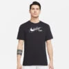 Nike Men's Dri-FIT Distressed Swoosh Top (Black)