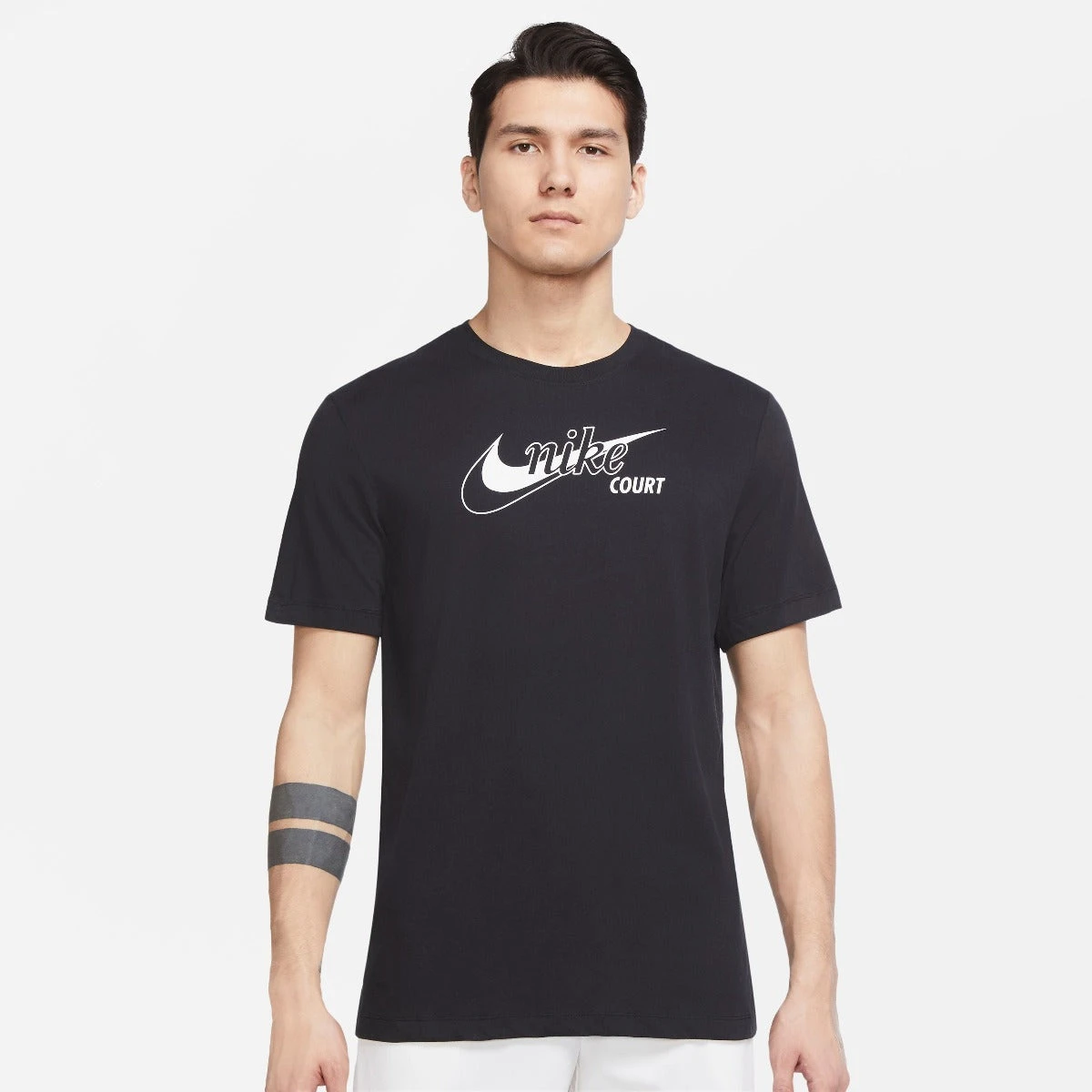 Nike Men's Dri-FIT Distressed Swoosh Top (Black) 1 Nike Men's Dri-FIT Distressed Swoosh Top (Black)
