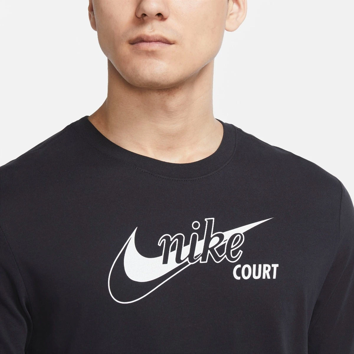 Nike Men's Dri-FIT Distressed Swoosh Top (Black) 3 Nike Men's Dri-FIT Distressed Swoosh Top (Black) - Image 3