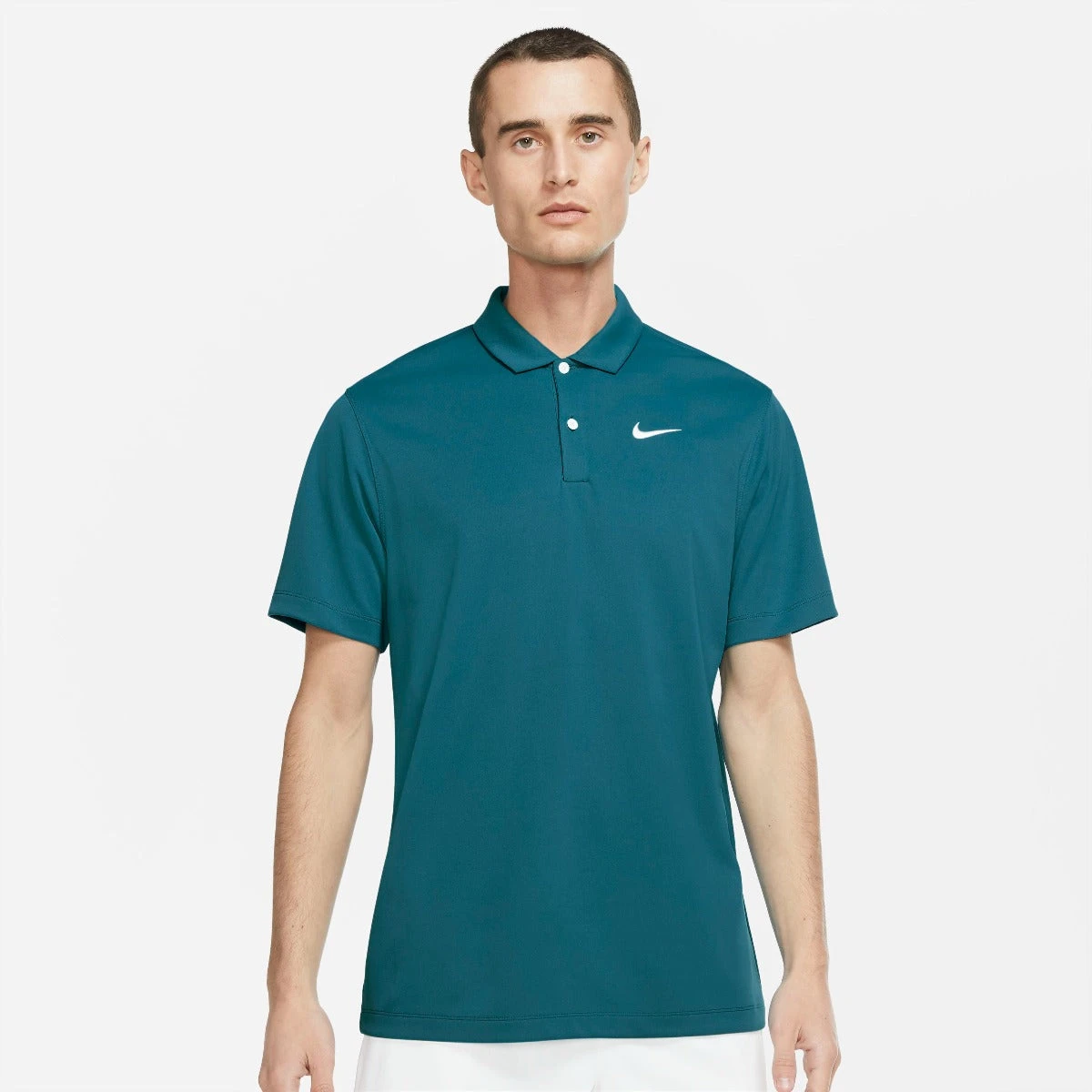 Nike Men's Dri-FIT Victory Solid Polo (Bright Spruce/White) 1 Nike Men's Dri-FIT Victory Solid Polo (Bright Spruce/White)