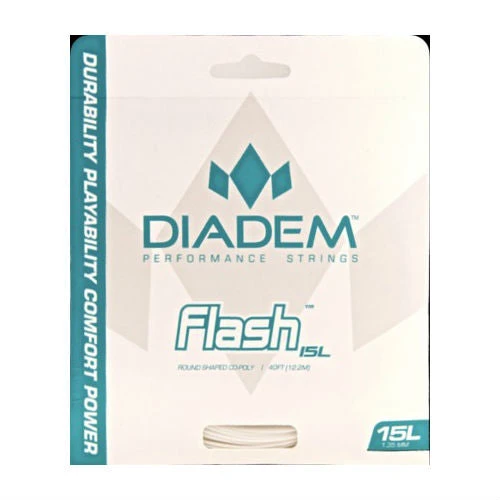 Diadem Flash 18/1.15 Tennis String (White) 1 Diadem Flash 18/1.15 Tennis String (White)
