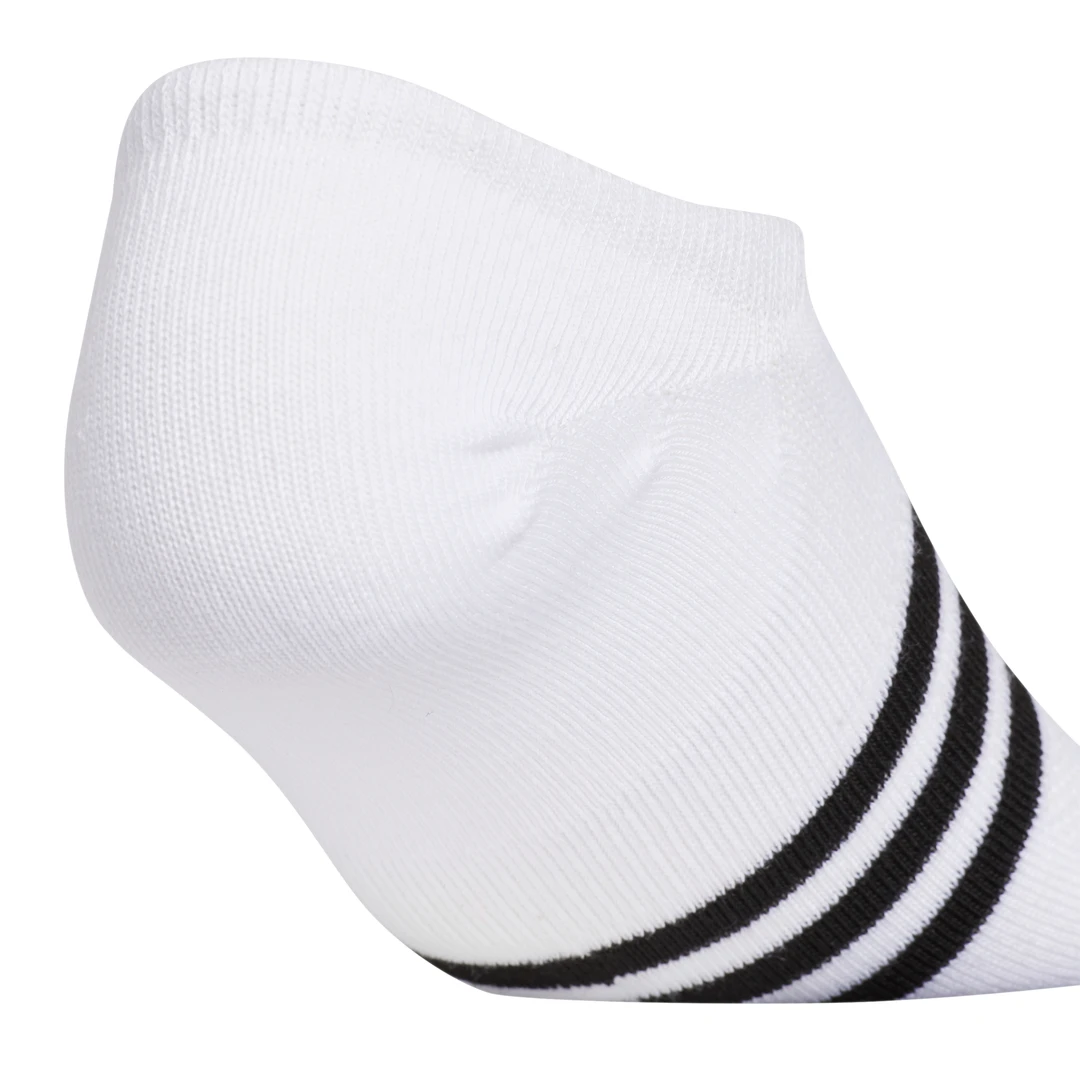 Adidas Women's Superlite 3 Stripe No-Show Socks (Black/Grey/White) 4 Adidas Women's Superlite 3 Stripe No-Show Socks (Black/Grey/White) - Image 4