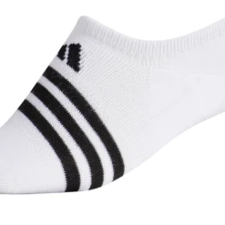 Adidas Women's Superlite 3 Stripe No-Show Socks (Black/Grey/White) 6 Adidas Women's Superlite 3 Stripe No-Show Socks (Black/Grey/White) -RacquetGuys Sales EW9821 HDW photo detail 2 white