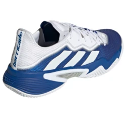 Adidas Barricade Men's Tennis Shoe (Royal Blue/Cloud White/Silver Metallic) -RacquetGuys Sales FZ3936 FTW photo back lateral top white