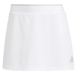 Adidas Women's Club Skirt (White/Grey) -RacquetGuys Sales GH7221 2 APPAREL Photography Front Center View transparent