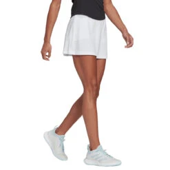 Adidas Women's Club Skirt (White/Grey) -RacquetGuys Sales GH7221 5 APPAREL On Model Walking View transparent