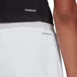 Adidas Women's Club Skirt (White/Grey) -RacquetGuys Sales GH7221 6 APPAREL On Model Detail View 1 transparent