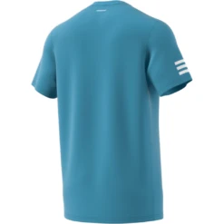 Adidas Men's 3 Stripes Club Top (Hazy Blue/White) 15 Adidas Men's 3 Stripes Club Top (Hazy Blue/White) -RacquetGuys Sales GL5404 APP virtual back white