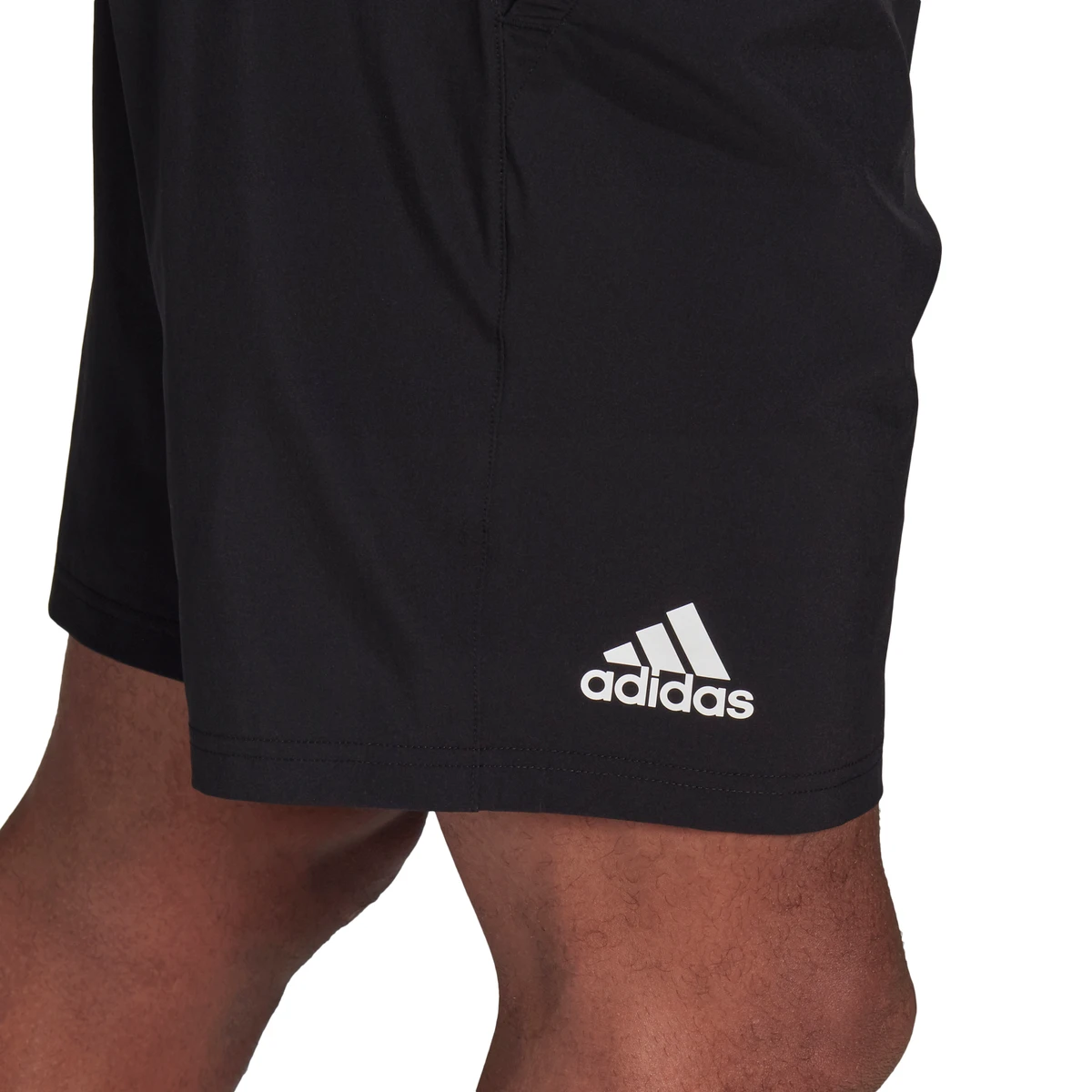 Adidas Men's Club Stretch Woven 7-Inch Shorts (Black/White) 4 Adidas Men's Club Stretch Woven 7-Inch Shorts (Black/White) - Image 4