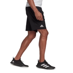 Adidas Men's Club Stretch Woven 7-Inch Shorts (Black/White) 9 Adidas Men's Club Stretch Woven 7-Inch Shorts (Black/White) -RacquetGuys Sales GL5409 APP on model walking white c6927ead fdd9 4671 a841 3fcc6f756531