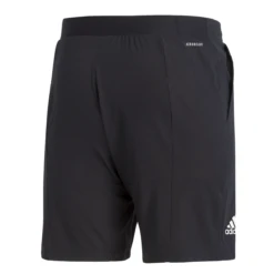 Adidas Men's Club Stretch Woven 7-Inch Shorts (Black/White) 13 Adidas Men's Club Stretch Woven 7-Inch Shorts (Black/White) -RacquetGuys Sales GL5409 APP photo back center white 09bac204 5252 4e4a 988f bea9923e94d9