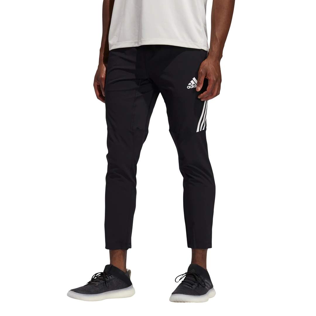 Adidas Men's AeroReady Woven 3 Stripes Pants (Black/White) 1 Adidas Men's AeroReady Woven 3 Stripes Pants (Black/White)