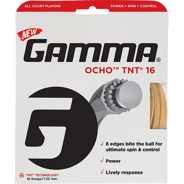 Gamma Ocho TNT2 16/1.30 Tennis String (Natural) 1 Gamma Ocho TNT2 16/1.30 Tennis String (Natural)