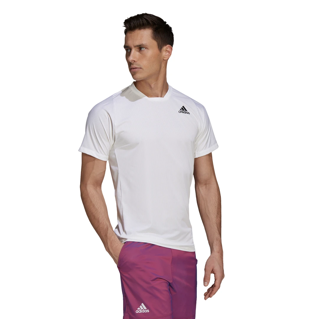 Adidas Men's FreeLift Primeblue Top (White) 3 Adidas Men's FreeLift Primeblue Top (White) - Image 3