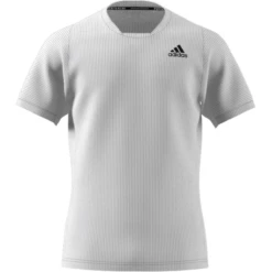 Adidas Men's FreeLift Primeblue Top (White) 17 Adidas Men's FreeLift Primeblue Top (White) -RacquetGuys Sales GQ8932 APP virtual front white