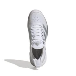 Adidas Adizero Ubersonic 4 Women's Tennis Shoe (White/Silver/Grey) -RacquetGuys Sales GW2513 3 FOOTWEAR Photography TopPortraitView white