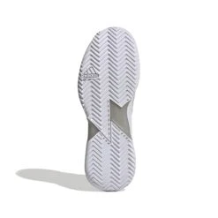 Adidas Adizero Ubersonic 4 Women's Tennis Shoe (White/Silver/Grey) -RacquetGuys Sales GW2513 4 FOOTWEAR Photography BottomView white